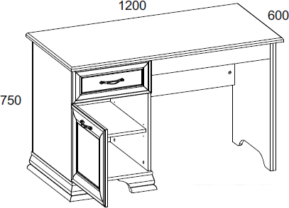 Стол Anrex Tiffany 120 (вудлайн кремовый)