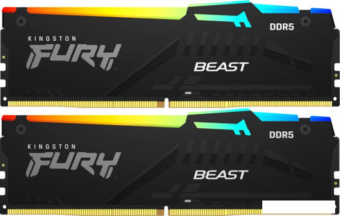 Оперативная память Kingston FURY Beast RGB 2x16ГБ DDR5 6400 МГц KF564C32BBEAK2-32