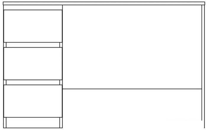 Письменные и компьютерные столы Mio Tesoro Кастор 3 ящика 116x65 2.03.06.090.3 (дуб сонома)