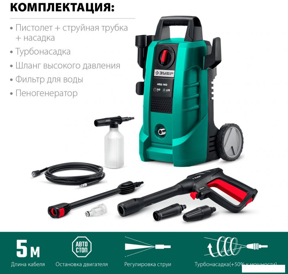 Мойки высокого давления Зубр Мастер АВД-140