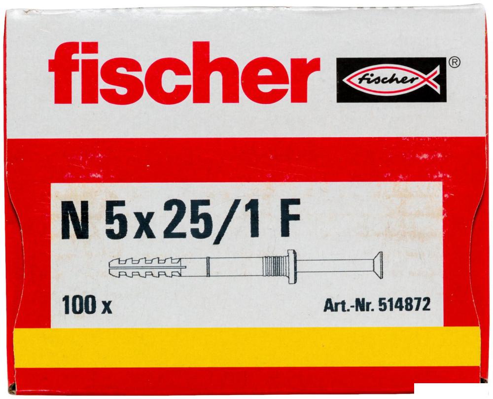 Дюбель-гвоздь Fischer N 5 x 25/1 F 514872 (100 шт)