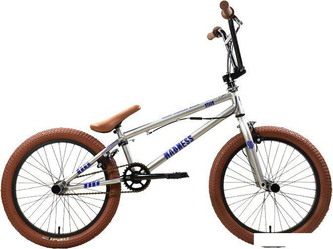 Велосипеды Stark Madness BMX 2 2025 (серебристый/фиолетовый/песочный)