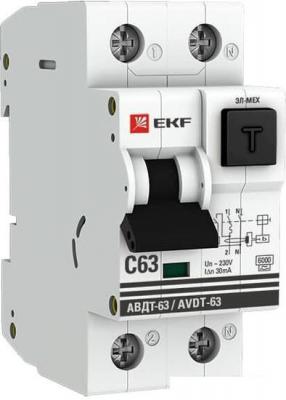 Автоматические выключатели EKF АВДТ-63 16А30мА 6кА DA63-16-30e