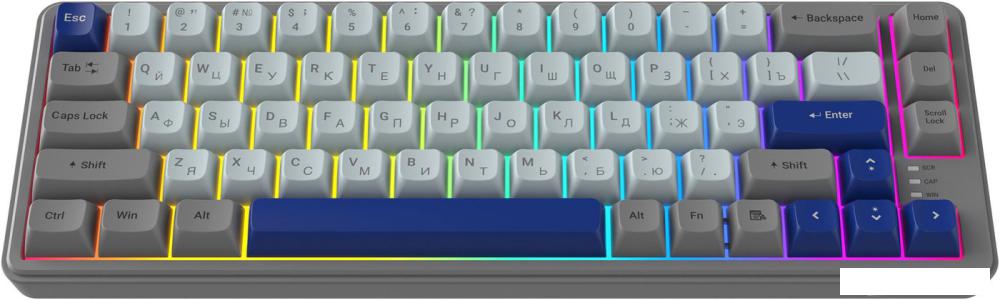 Клавиатура Ritmix RKB-568BL (серый/голубой)