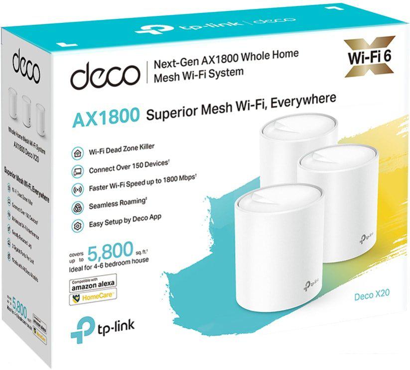 Беспроводные маршрутизаторы TP-Link Deco X20 (3 шт.)
