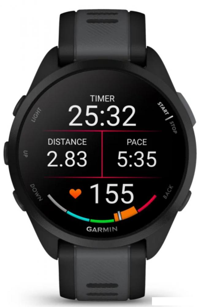 Умные часы Garmin Forerunner 165 (черный/сланцево-серый)