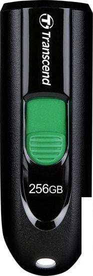USB Flash Transcend JetFlash 790C 256GB (черный/зеленый)
