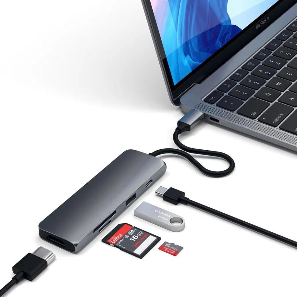Док-станция Satechi Aluminum USB-C Multiport Pro Adapter ST-UCMPAM