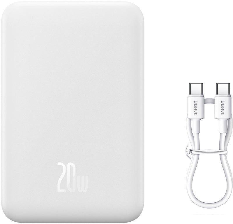 Внешний аккумулятор Baseus Magnetic Mini Wireless Fast Charge Power Bank 20W 20000mAh (белый)