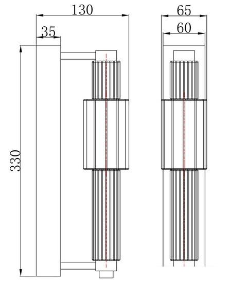 Бра Maytoni Verticale MOD308WL-L9BL3K