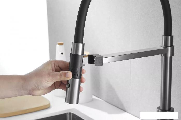 Смеситель Rose R133T (оружейная сталь)