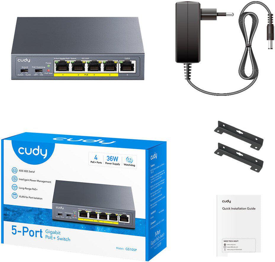 Неуправляемый коммутатор Cudy GS105P 1.0
