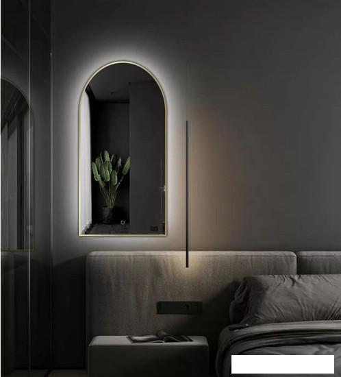 Зеркало eMZe Led с подсветкой и УФ-окантовкой 50x100 LED.UV.ARC.50.100.AUR (золото)