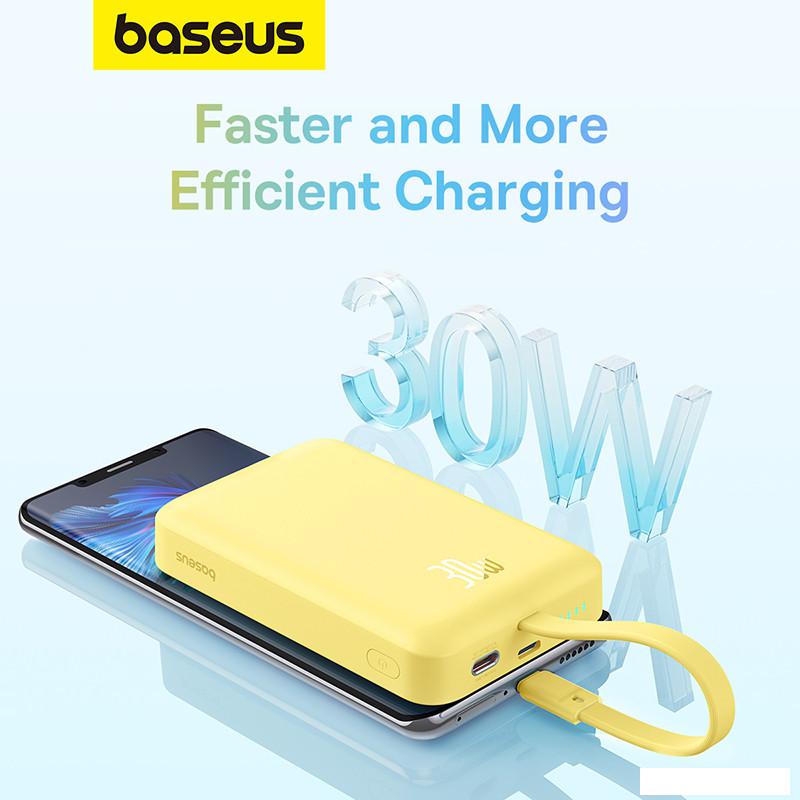 Внешний аккумулятор Baseus Magnetic Fast Charge Power Bank Type-C Edition 30W 10000mAh (желтый)