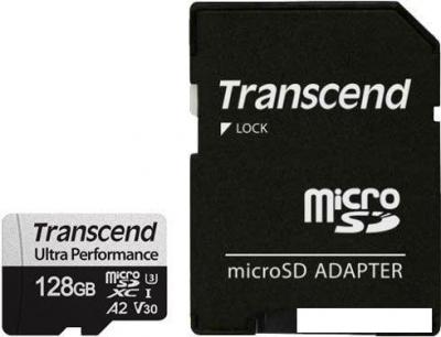 Карты памяти Transcend microSDXC 340S 128GB (с адаптером)