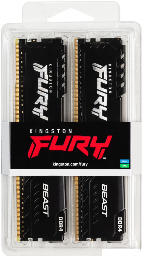 Оперативная память Kingston FURY Beast 2x32GB DDR4 PC4-25600 KF432C16BBK2/64