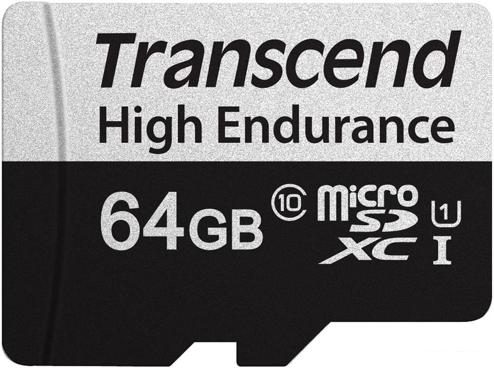 Карты памяти Transcend microSDXC TS64GUSD350V 64GB (с адаптером)