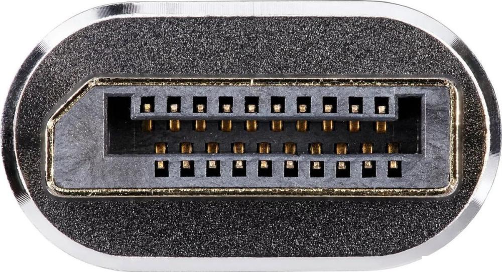 Кабель VCOM CU422VB-1.8 USB 3.1 Type C - DisplayPort (1.8 м, черный/серый)