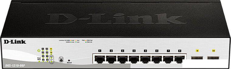Настраиваемый коммутатор D-Link DGS-1210-08P/G3A