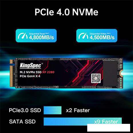 SSD KingSpec PCle 4.0 XF Series 1TB