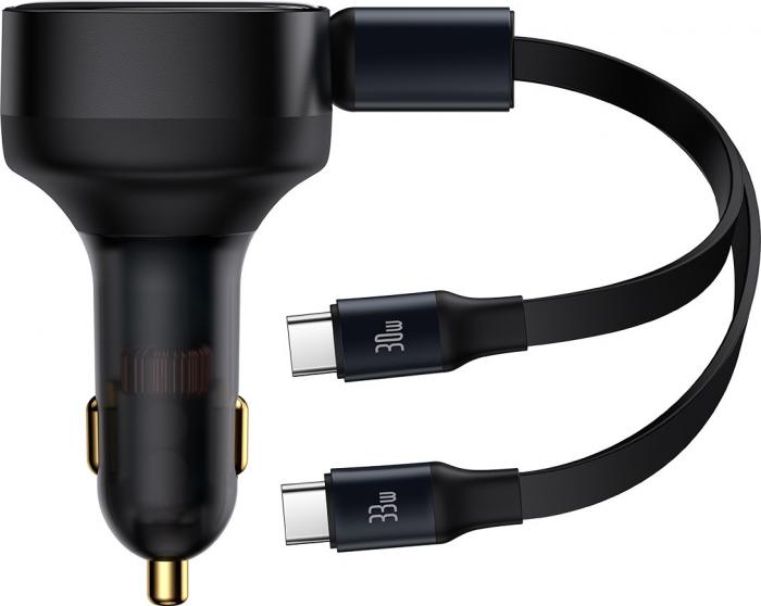 Автомобильное зарядное Baseus Enjoyment Pro 2-in-1 Car Charger C+L 60W C00057802111-00
