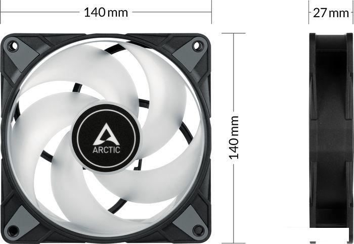 Комплект вентиляторов для корпуса Arctic P14 PWM PST A-RGB 3 шт ACFAN00257A