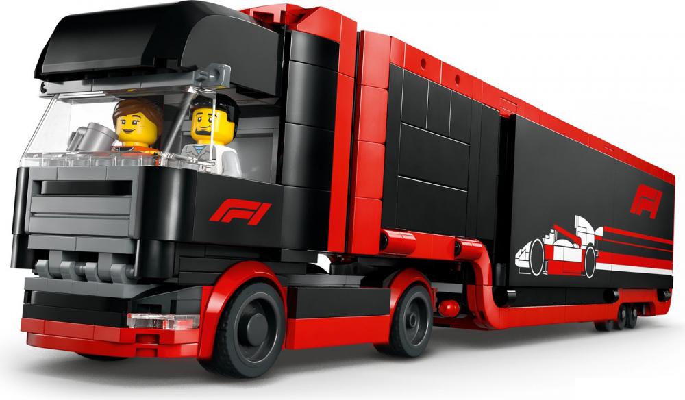 Конструктор LEGO City 60445 Грузовик F1 с болидами RB20 и AMR24 F1