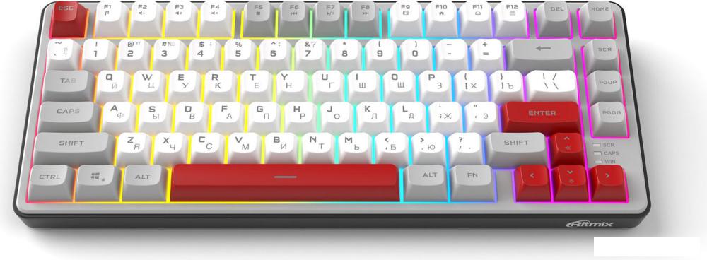 Клавиатура Ritmix RKB-681BL (серый/белый)
