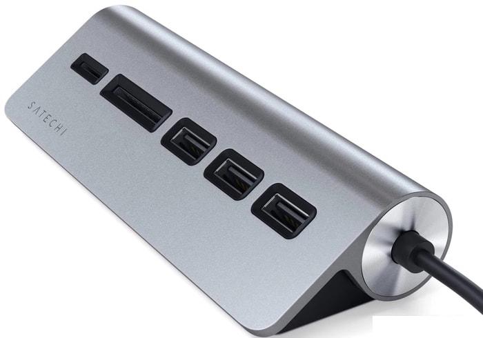 USB-хаб Satechi USB-C Combo Hub ST-TCHCRM (серый космос)