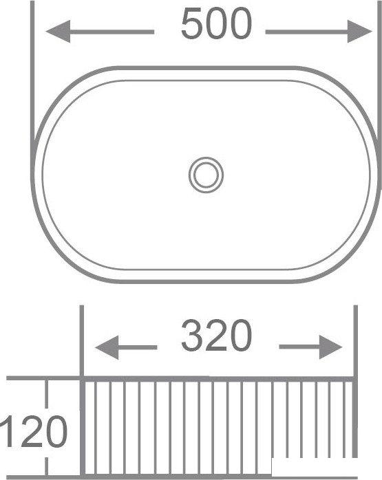 Умывальник Roxen Royal Oval M 570170-M