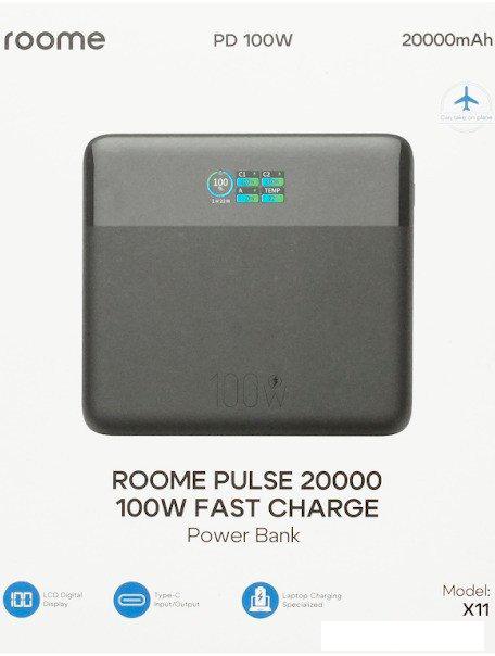 Внешний аккумулятор Roome Pulse X11 20000mAh (черный)