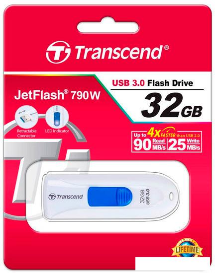 USB Flash Transcend JetFlash 790 32GB (TS32GJF790W)
