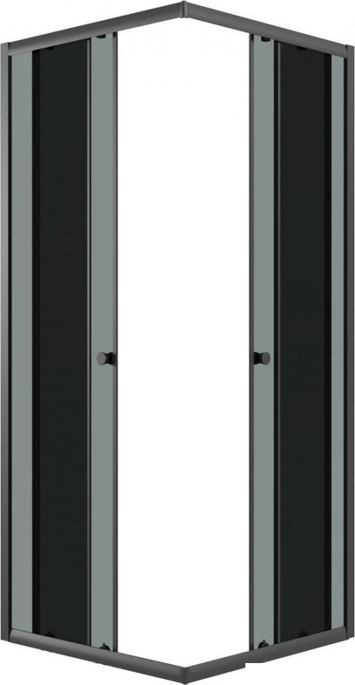 Душевой уголок Niagara Eco NG-1008-14QT 80x80x190 (черный/стекло тонированное)
