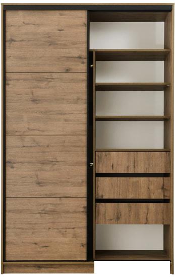 Шкаф-купе Рэйгрупп Bromo VVH 03 РГ-12.03 B 120 VVH 120x220.5 (дуб велингтон/черный)