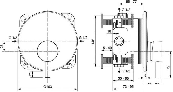 Смеситель Ideal Standard Cerafine A7388AA + A1000NU