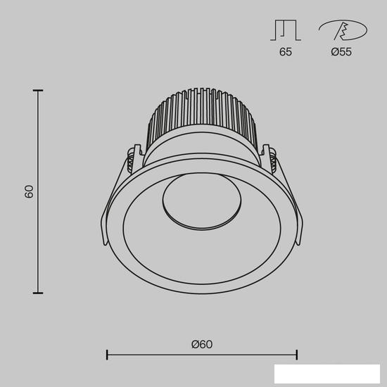 Точечный светильник Maytoni Zoom DL034-01-06W3K-W