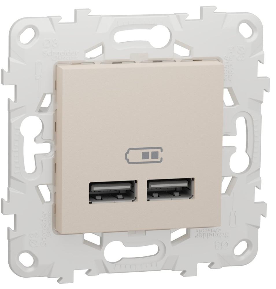Розетка USB Schneider Electric NU541844 (Бежевый)