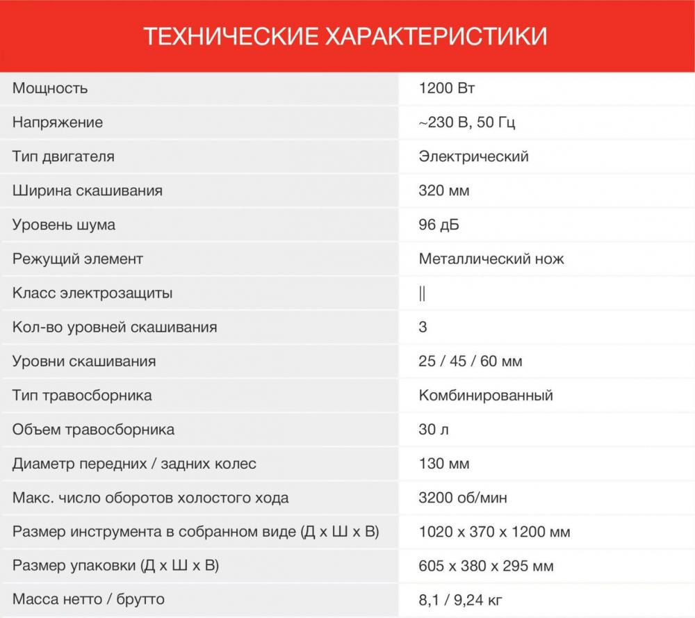 Газонокосилка StarWind ELM-1200