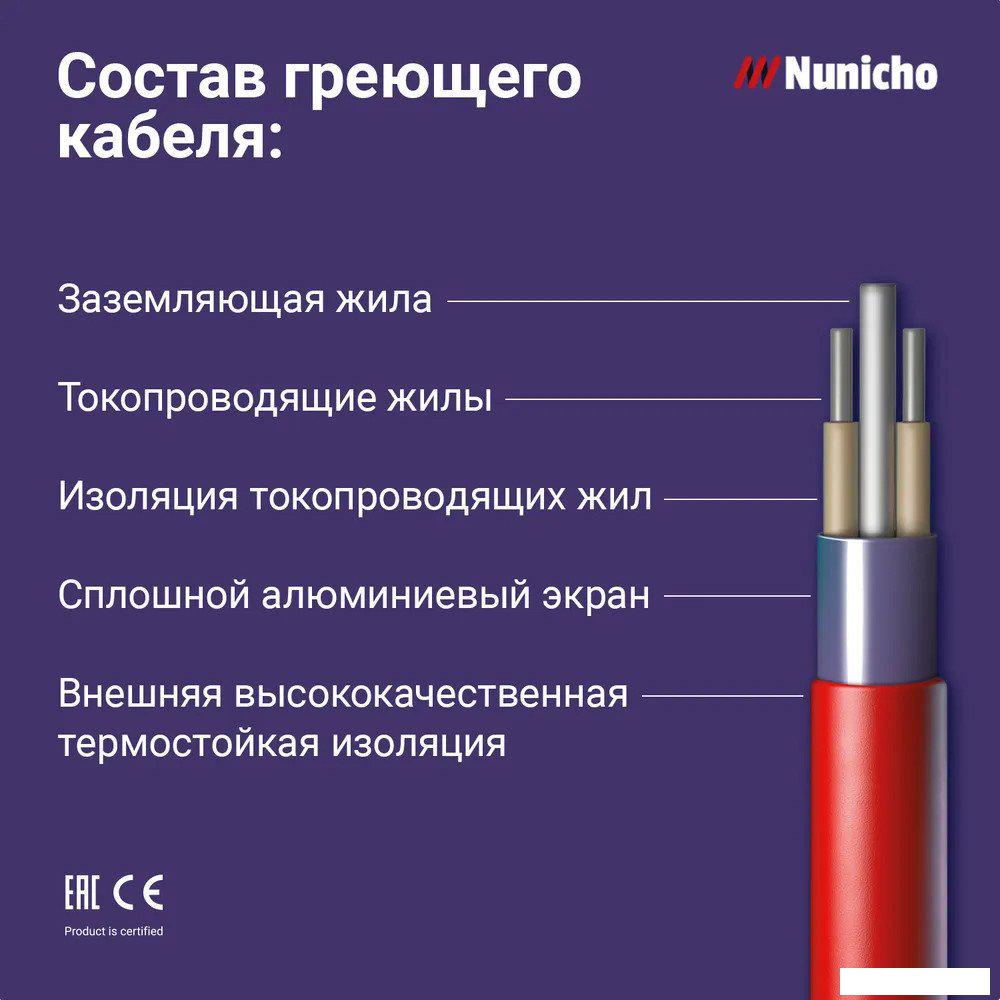 Нагревательный мат Nunicho Etalon SHP 225Вт с терморегулятором RТС 70.26 (1.5м2)