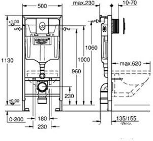 Инсталляция для унитаза Grohe Rapid SL [38721001]