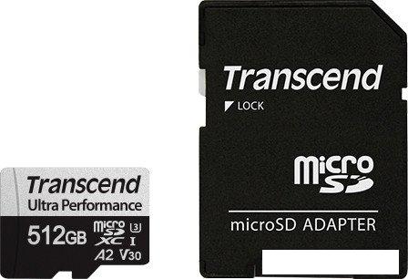 Карты памяти Transcend microSDXC 340S 512GB (с адаптером)