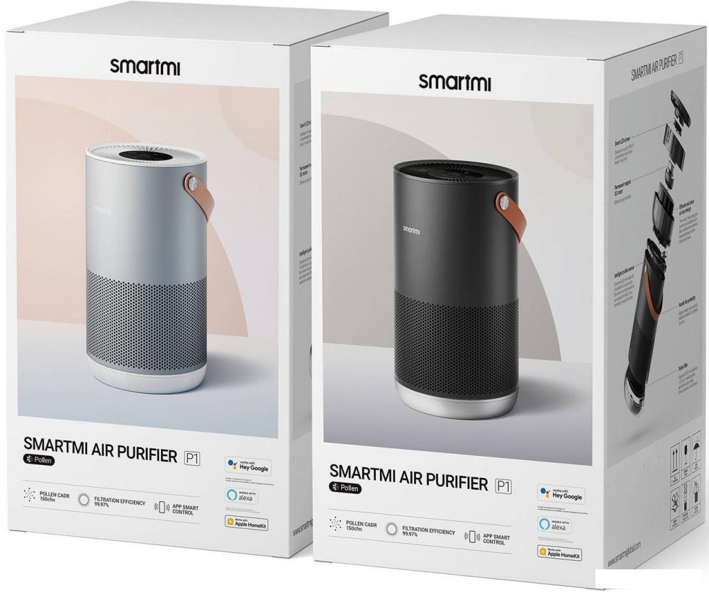 Очиститель воздуха SmartMi Air Purifier P1 ZMKQJHQP12 (международная версия, серебристый)