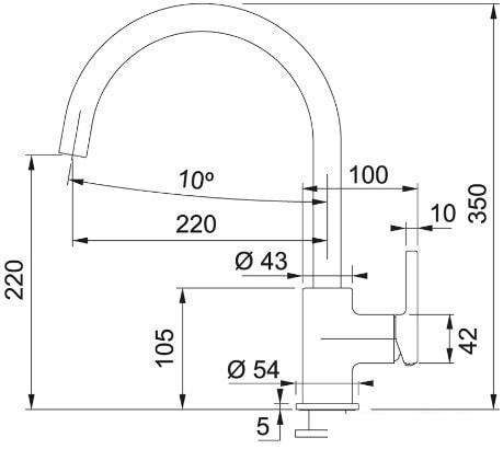 Смеситель Franke Lina XL 115.0626.020 (оникс)