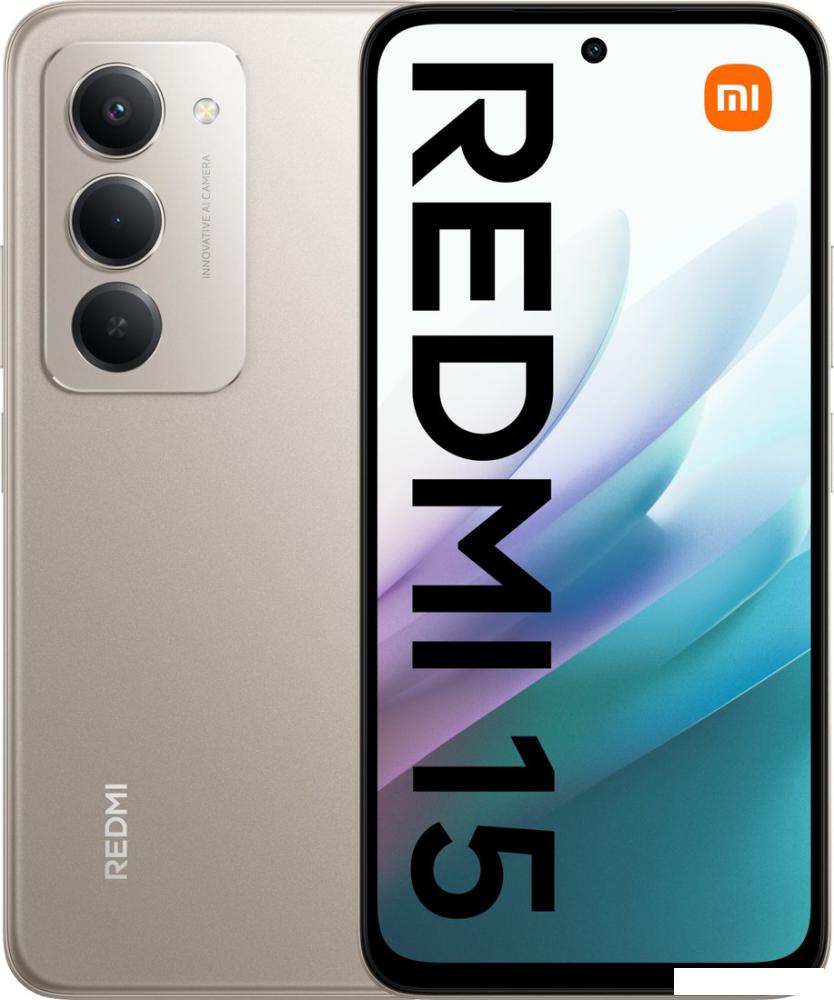 Телефон Xiaomi Redmi 15 4G 6GB/128GB международная версия (титановый)