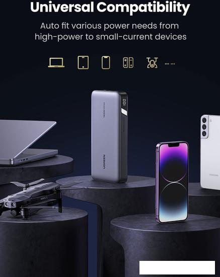 Портативные зарядные устройства Ugreen PB205 25000mAh (серый)