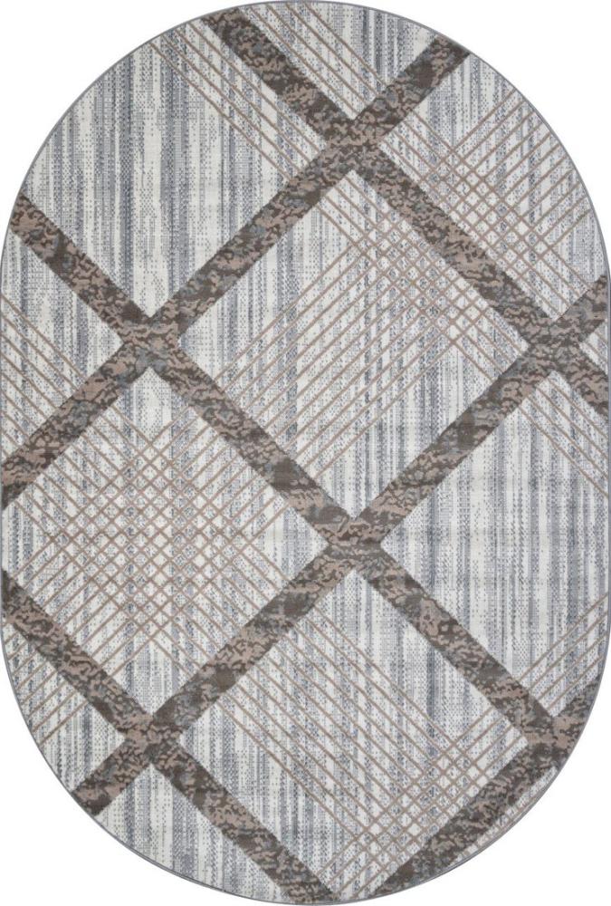 Ковер для жилой комнаты Merinos Sierra F351-OVAL-CREAM-BLUE (1.8х2.5)