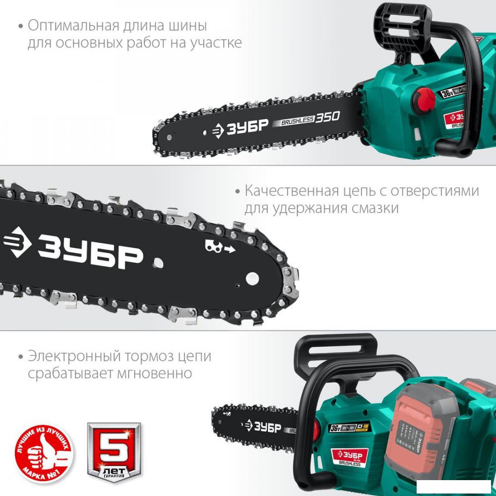 Аккумуляторная пила Зубр Мастер ПЦЛ-3635 (без АКБ)