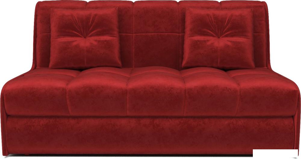 Диван Мебель-АРС Аккордеон Барон №2 (бархат, красный star velvet 3 dark red)
