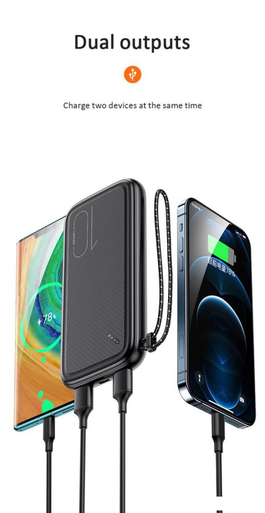 Внешний аккумулятор Usams US-CD150 PB56 10000mAh (белый)