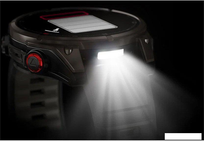 Умные часы Garmin Fenix 8 Pro 47 мм (серый, черный силиконовый ремешок)